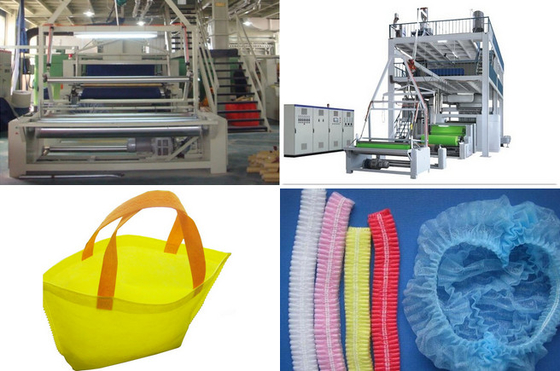 SMS PP Spunbond Nonwoven Fabric Production Line / تجهیزات کیسه های ساخت اتوماتیک